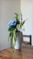 Hydrangea and Anthurium Blue Bouquet