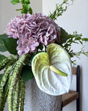 Hydrangea and Anthurium Purple Bouquet