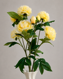 Artificial Peony Flower - Yellow