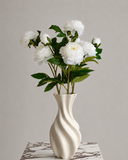 Artificial Peony Flower - White