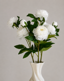 Artificial Peony Flower - White