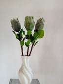 Artificial King Protea Flower - Green