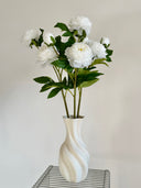 Artificial Peony Flower - White