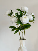 Artificial Peony Flower - White