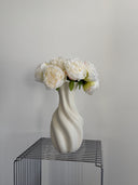 Artificial Small Peony Bouquet - 5 Steams - White