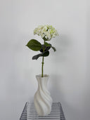 Artificial Hydrangea Flower - White/Green