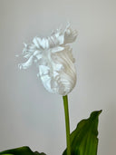 Artificial Large Parrot Tulip - White