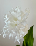 Artificial Large Parrot Tulip - White