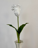Artificial Large Parrot Tulip - White