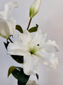Artificial Majestic Lily Flowers - White