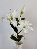 Artificial Majestic Lily Flowers - White