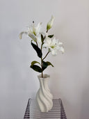 Artificial Majestic Lily Flowers - White