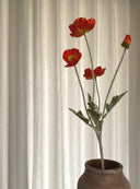 Artificial Poppy - Dark Orange